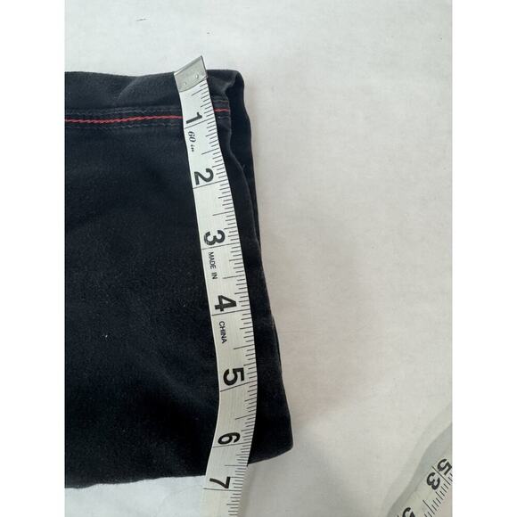 Vintage 90s Y2K Ruff Jeans Black Wide Leg Carpenter Embroider Kids 20" * 21" 5/6 - Picture 9 of 11